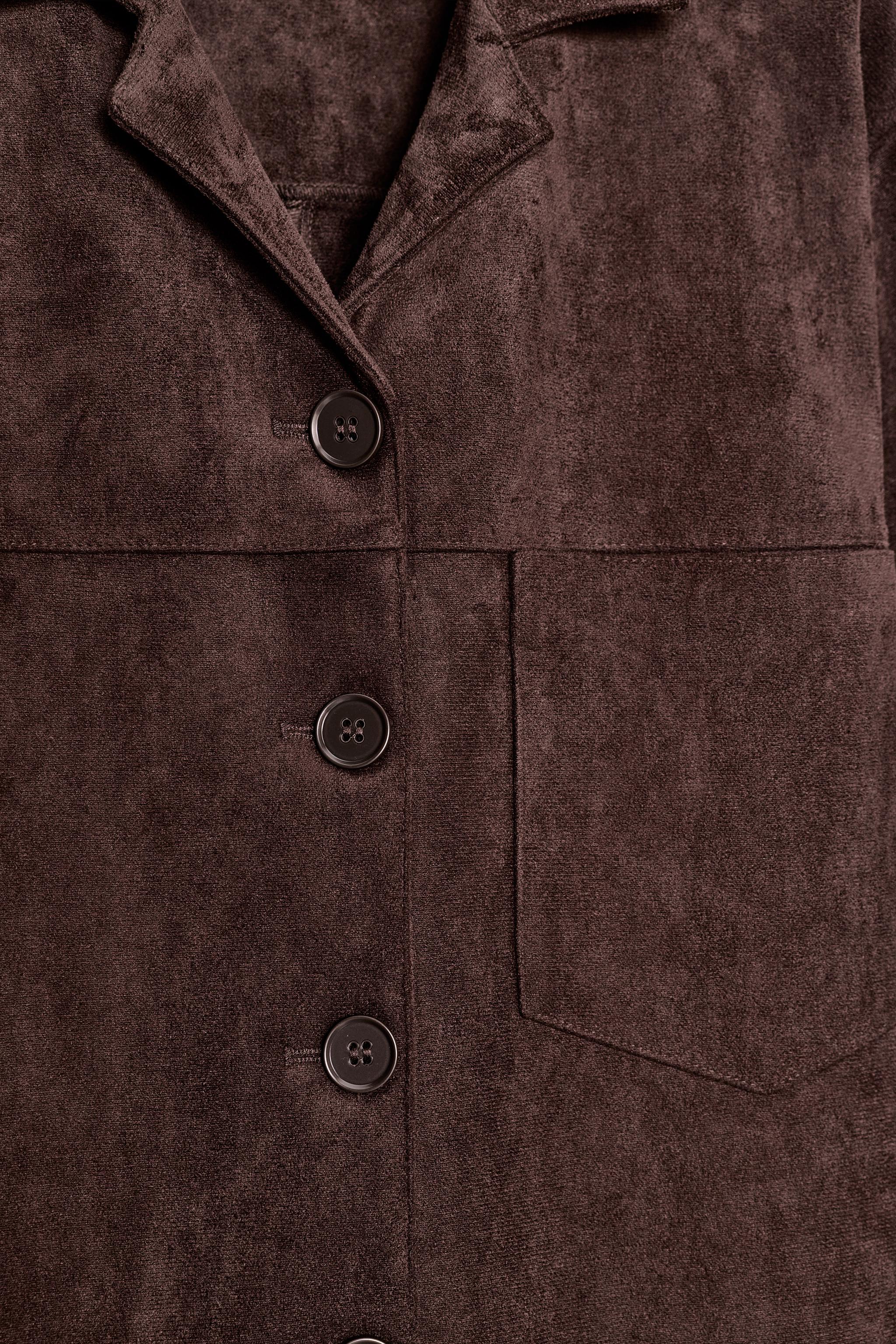 FAUX SUEDE OVERSHIRT